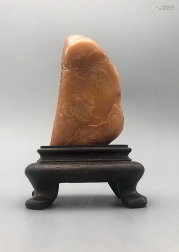 SHOUSHANSTONE CARVING 'FIGURES' PIECE