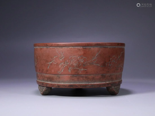 A 'PLUM BLOSSOM' ZISHA WATER POT