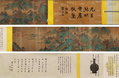 CHINESE HANDSCROLL LANDSCAPE PAINTING, WANG MENG