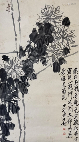 TRADITIONAL CHINESE PAINTING OF FLOWERS, QI BAISHI