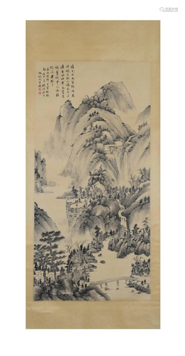 CHINESE INK PAINTING OF LANDSCAPE, FENG CHAORAN