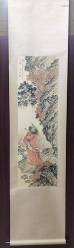 FIGURAL PAINTING OF IMMORTAL ZHONG KUI, PU RU