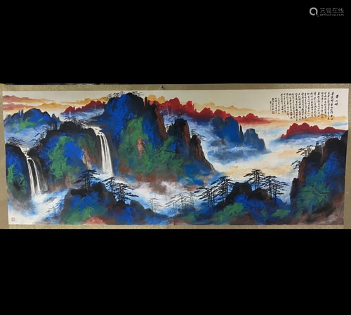 CHINESE PAINTING OF MOUNTAIN VIEW, LIU HAISU