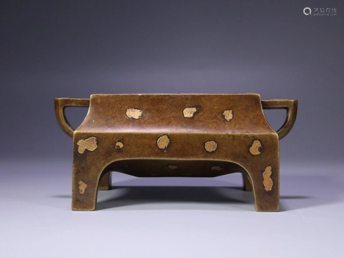 GOLD-STIPPLING BRONZE MANGER CENSER