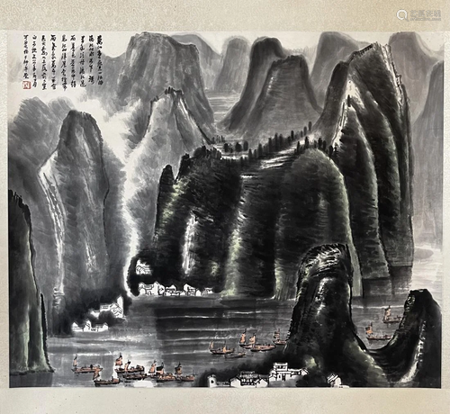 CHINESE PAINTING OF LANDSCAPE, LI KERAN