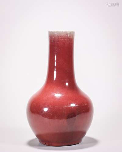 紅釉天球瓶