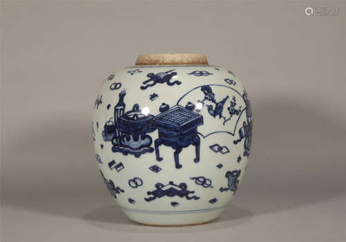 Blue and White Ginger Jar Kangxi Style