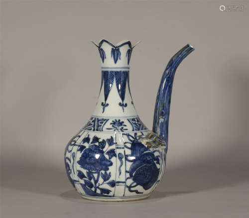 Blue and White Ewer Ming Dynasty