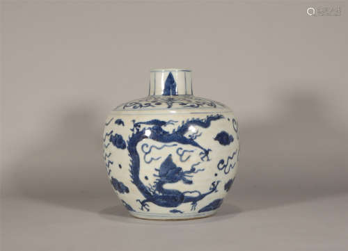 Blue and White Jar Wanli Style