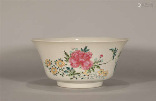 Qianlong Pink Flower Bowl in Qing Style