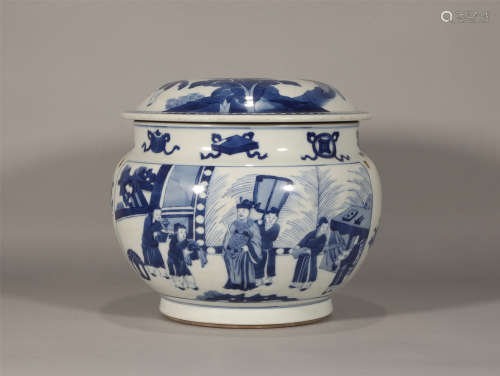 Blue and White Warming Bowl Kangxi Style