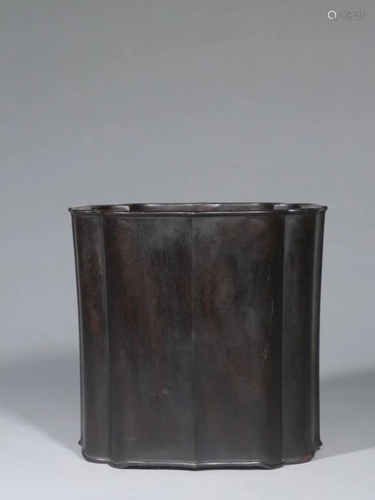 Chinese Zitan Wood Brushpot