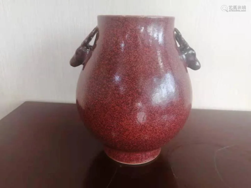 Chinese Glazed Porcelain Zun Vase,Mark