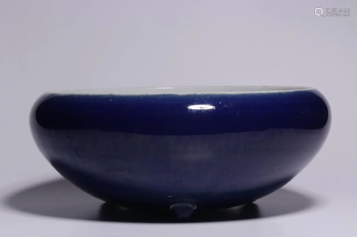 Qing Chinese Blue Glazed Washer,