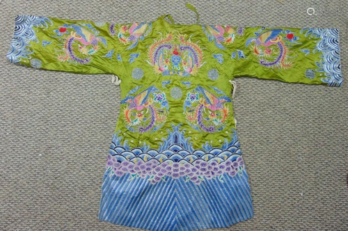 CHINESE QING DYNASTY SILK Phoenix Court ROBE