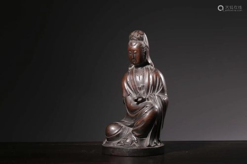 Qing Chinese Bronze Guanyin