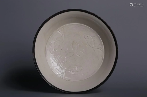 Chinese White Glazed Porcelain Plate