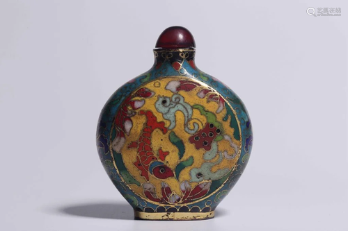 Chinese Cloisonne Snuff Bottle