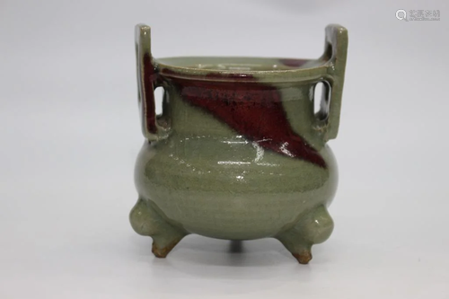 Chinese Jun Ware Tripod Censer