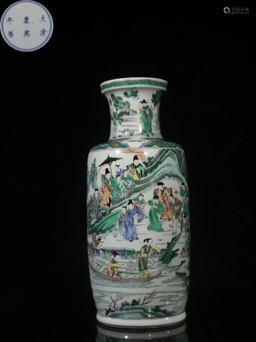 Republican Chinese Hand Paint Wucai Vase,Mark