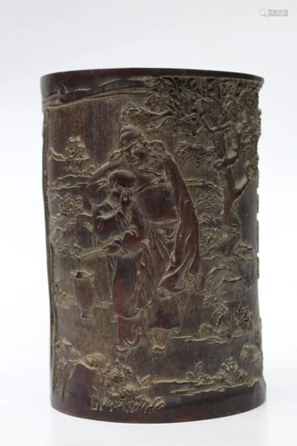 Chinese Bamboo Carved Brushpot