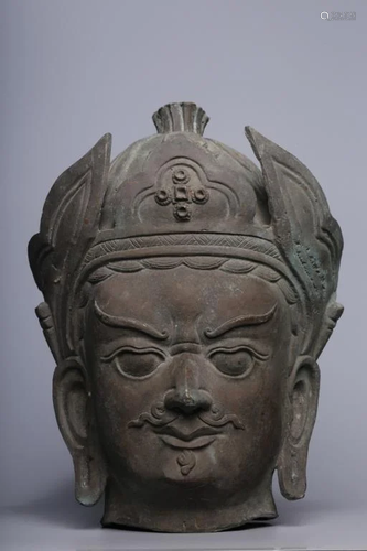 Chinese Iron Buddha Head