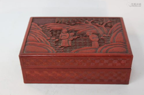 Chinese Red Cinnerbar Case