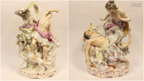 Two Porcelain Figurine Group, Possible 18th.C