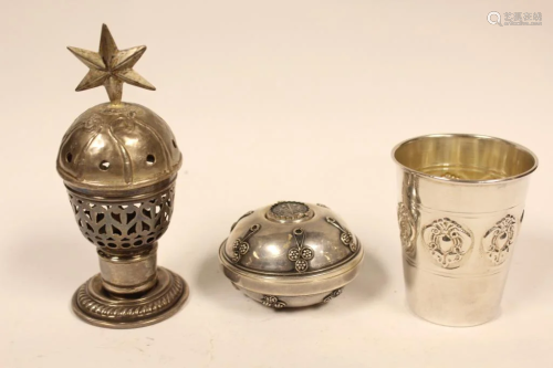 Travelling Spice Box&Kiddush Cup&Candle Seat for