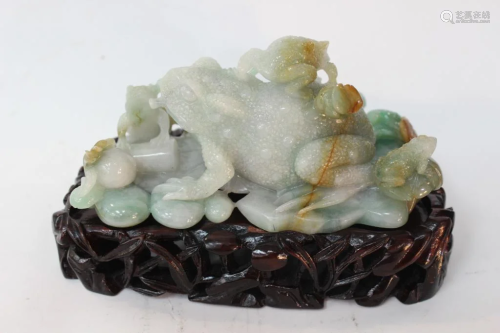 Chinese Jadeite Carved Toad