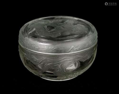 A RENE LALIQUE 'L'ORIGAN COTY' GREEN STAINED ...