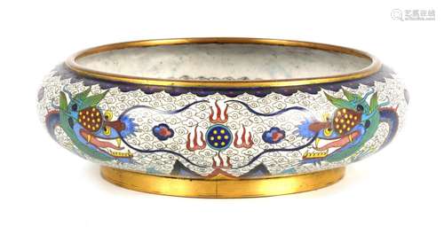 A CHINESE CLOISONNE AND GILT BRONZE BOWL