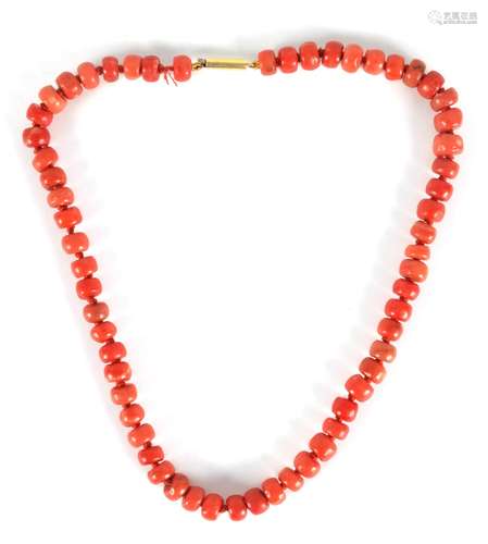 A 19TH CENTURY CORAL NECKLACE