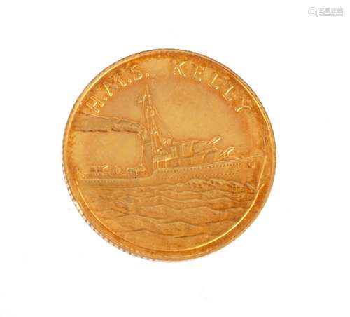 A 9CT GOLD MOUNTBATTEN COIN