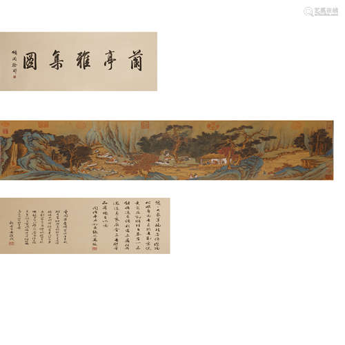 Qiu Ying, a long scroll of ancient Chinese landscape