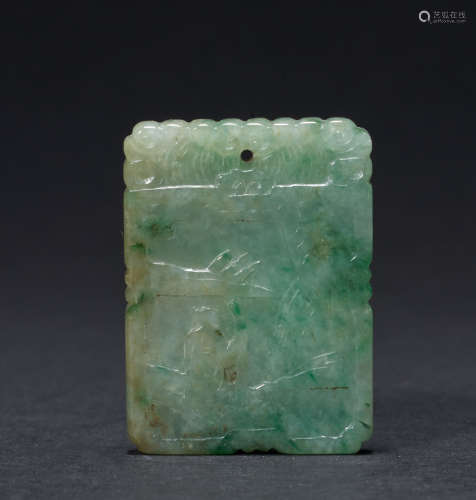 Chinese jade pendant of Qing Dynasty