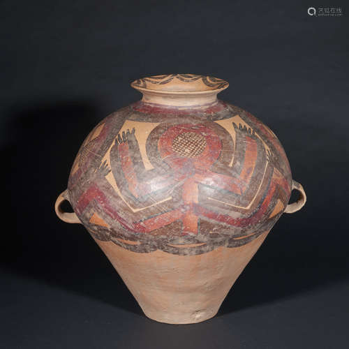 An ancient Chinese painted pottery pot