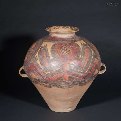 An ancient Chinese painted pottery pot
