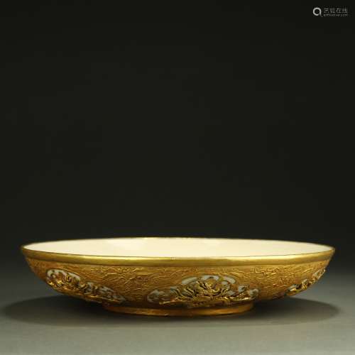 China song Dynasty gold set porcelain plate