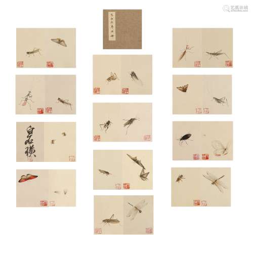 Qi Baishi, an ancient Chinese book of grass and insects