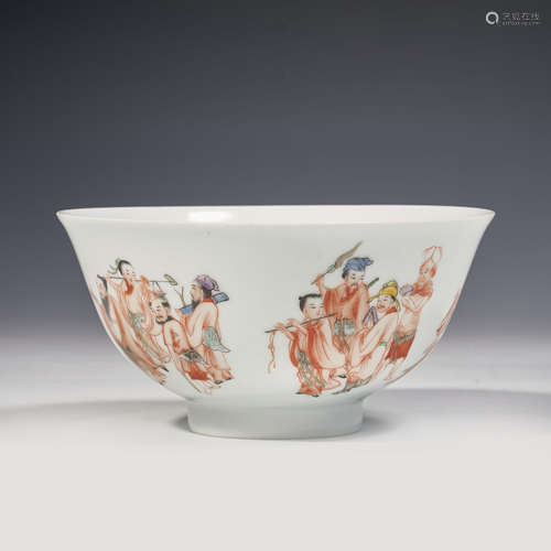 Alum red figure ornamented bowl