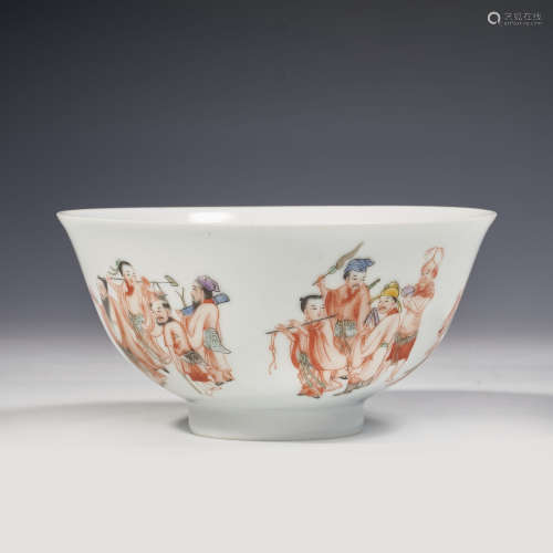 Alum red figure ornamented bowl