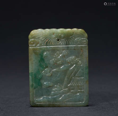 Chinese jade pendant of Qing Dynasty