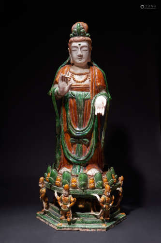 Chinese Tricolour Guanyin of Tang Dynasty