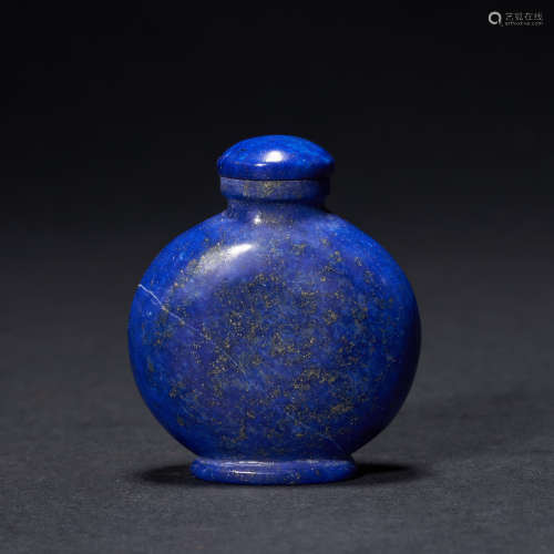 Chinese Qing Dynasty lapis lazuli snuff bottle
