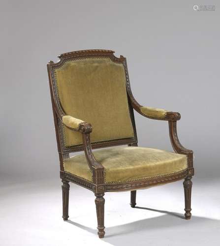 FAUTEUIL de style Louis XVI, XIXe siècle