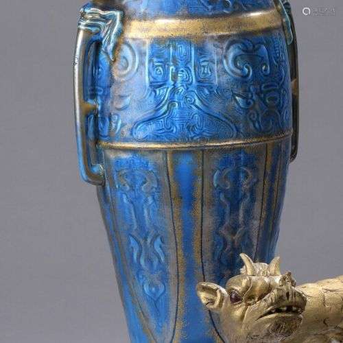 LONGWY : IMPORTANT VASE