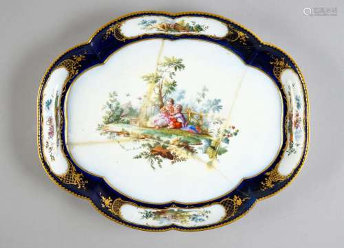 Plat Hébert en porcelaine de Vincennes-Sèvres du XVIIIe sièc...
