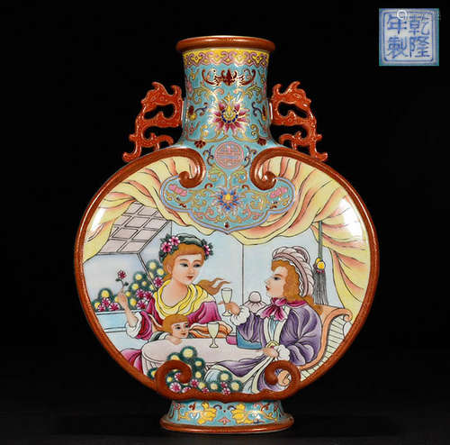 Chinese qing Dynasty Qianlong enamel window-opening western ...