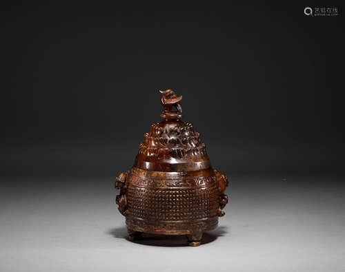 Chinese Agate incense burner in han Dynasty